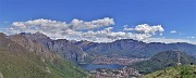 59 Dalla croce di vetta del Corno Birone vista su Lecco, il suo lago, i suoi monti (da sx Grigne, Coltignone, Due Mani, Resegone)